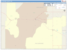 Rio Grande County, CO Digital Map Color Cast Style